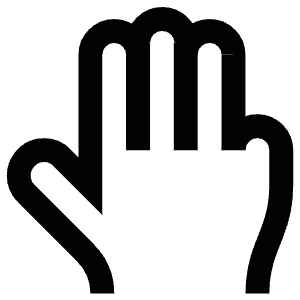 Four Finger Icon from Atlas Line Set