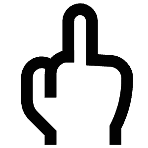 Middle Finger Icon from Atlas Line Set