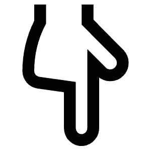 Pointer Down Icon from Atlas Line Set