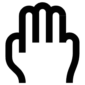 Three Finger Icon from Atlas Line Set