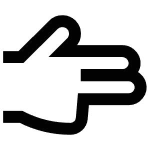 Two Finger Point Icon from Atlas Line Set
