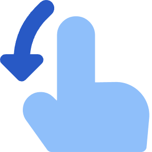 Finger Gesture Swipe Down Icon from Core Flat Set