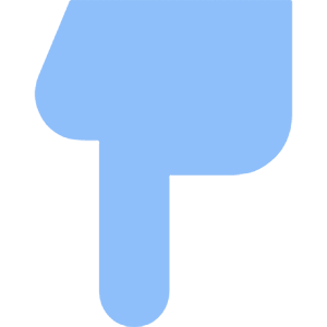 Finger Point Down Icon from Core Flat Set