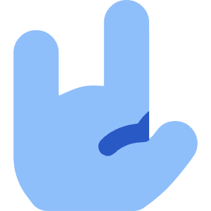 Love Hand Icon from Core Flat Set