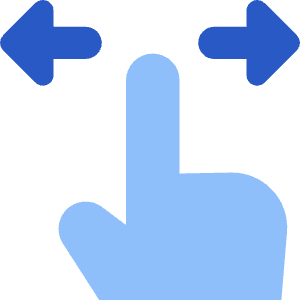 One Finger Drag Horizontal Icon from Core Flat Set