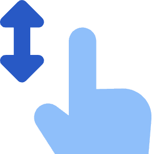 One Finger Drag Vertical Icon from Core Flat Set