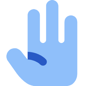 Open Hand Icon from Core Flat Set