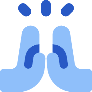 Praying Hand Icon from Core Flat Set
