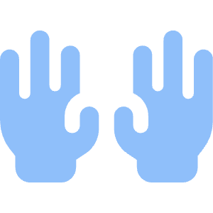 Raised Hands Icon from Core Flat Set