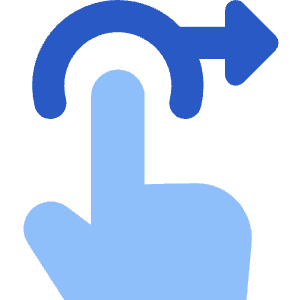 Swipe Right Icon from Core Flat Set