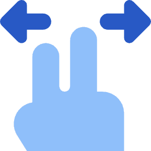 Two Finger Drag Hotizontal Icon from Core Flat Set