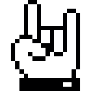 Hand Love Sign Icon from Pixel - Free Set