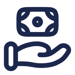 Hand Money Icon from Solar Linear Set