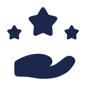 Hand Stars Icon from Solar Bold Set