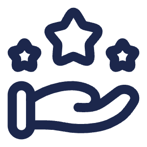 Hand Stars Icon from Solar Linear Set