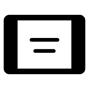 Aod Tablet Fill Icon from Rounded Fill - Material Symbols Set