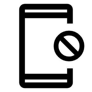 App Blocking Icon from Outlined Line - Material Symbols Set