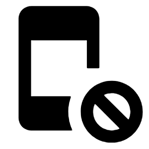 App Blocking Fill Icon from Rounded Fill - Material Pro Free Set