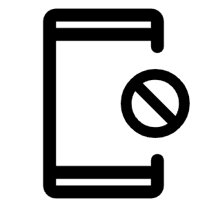App Blocking Icon from Rounded Line - Material Symbols Set