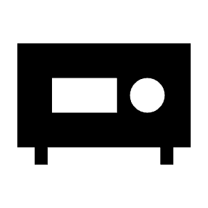 Audio Video Receiver Fill Icon from Sharp Fill - Material Symbols Set