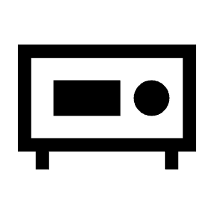 Audio Video Receiver Icon from Sharp Line - Material Symbols Set