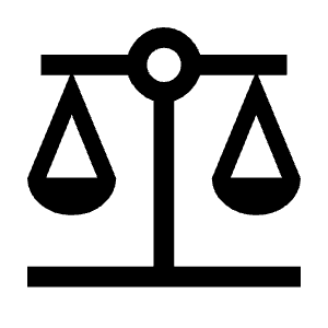 Balance Fill Icon from Sharp Fill - Material Symbols Set