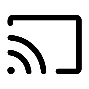 Cast Icon from Rounded Line - Material Symbols Set