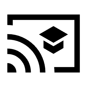 Cast For Education Icon from Sharp Line - Material Symbols Set