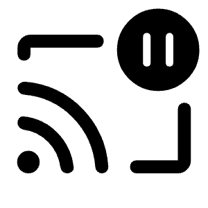 Cast Pause Icon from Rounded Line - Material Symbols Set