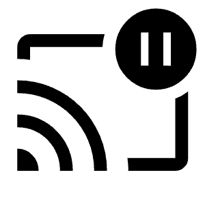 Cast Pause Icon from Outlined Line - Material Symbols Set