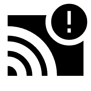 Cast Warning Fill Icon from Sharp Fill - Material Symbols Set