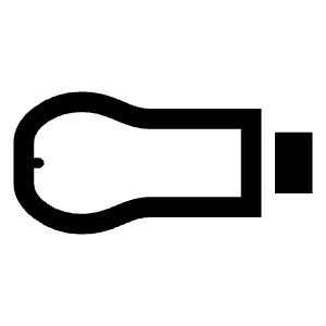 Chromecast Device Icon from Outlined Line - Material Symbols Set