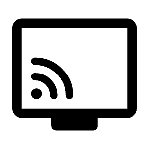 Connected Tv Icon from Rounded Line - Material Symbols Set