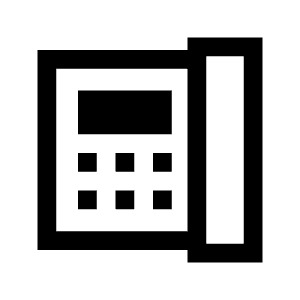 Deskphone Icon from Sharp Line - Material Symbols Set