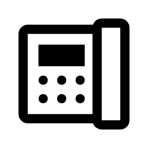 Deskphone Icon from Outlined Line - Material Symbols Set