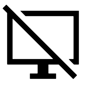 Desktop Access Disabled Icon from Sharp Line - Material Symbols Set