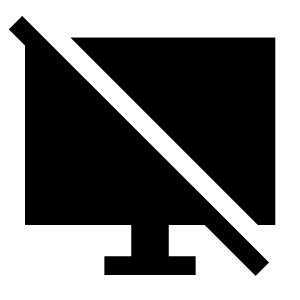 Desktop Access Disabled Fill Icon from Sharp Fill - Material Symbols Set