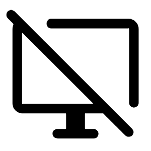 Desktop Access Disabled Icon from Rounded Line - Material Symbols Set