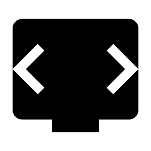 Developer Mode Tv Fill Icon from Outlined Fill - Material Symbols Set