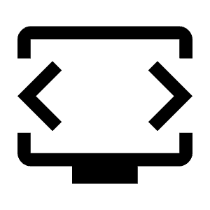 Developer Mode Tv Icon from Outlined Line - Material Symbols Set