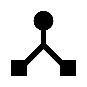 Device Hub Fill Icon from Sharp Fill - Material Symbols Set