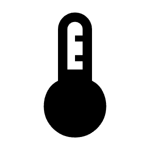 Device Thermostat Icon from Sharp Line - Material Symbols Set