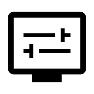 Display Settings Icon from Outlined Line - Material Symbols Set