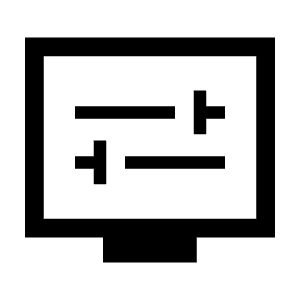 Display Settings Icon from Sharp Line - Material Symbols Set