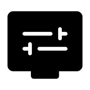 Display Settings Fill Icon from Rounded Fill - Material Symbols Set