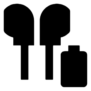 Earbuds Battery Fill Icon from Outlined Fill - Streamline Material Free Set