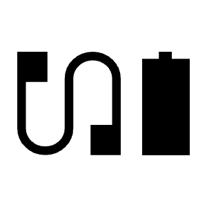 Earbuds Battery Fill Icon from Sharp Fill - Material Symbols Set