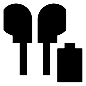 Earbuds Battery Fill Icon from Sharp Fill - Streamline Material Free Set