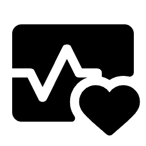 Ecg Fill Icon from Rounded Fill - Material Symbols Set