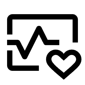Ecg Icon from Outlined Line - Material Symbols Set